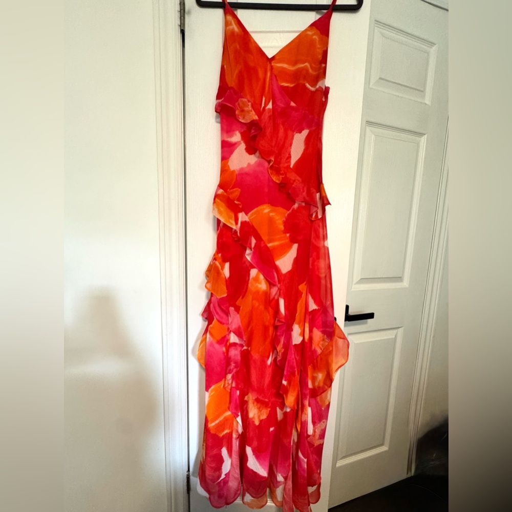 Ever New Red and Orange Maxi Dress